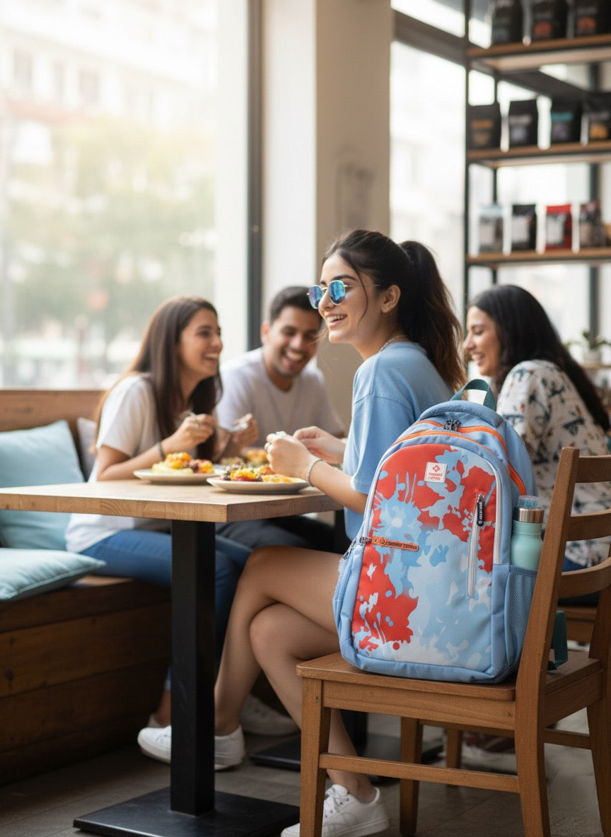 Nasher Miles Biology Blue & Orange Backpack
